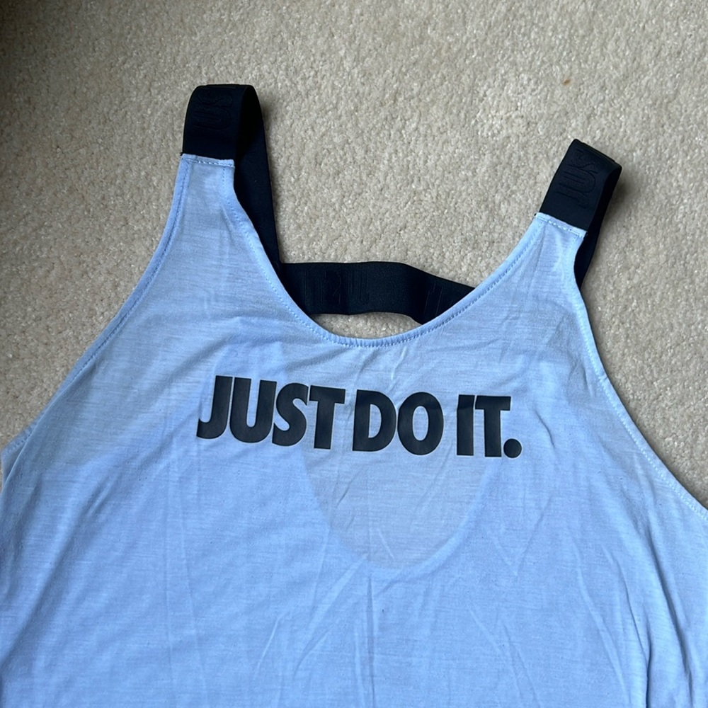 Light blue Nike Dri-Fit tank top